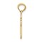 14K Yellow Gold Textured Cross Pendant Charm Jewelry 22mm x 11mm